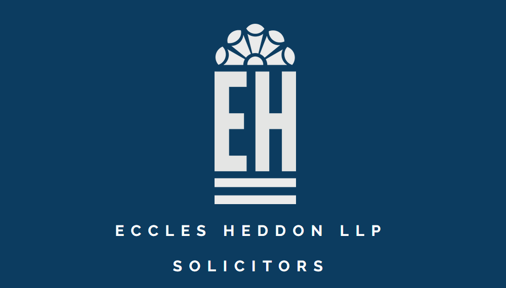 The Eccles Heddon LLP Solicitors logo - Navy with white text.